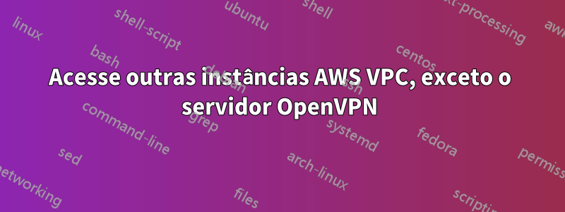 Acesse outras instâncias AWS VPC, exceto o servidor OpenVPN