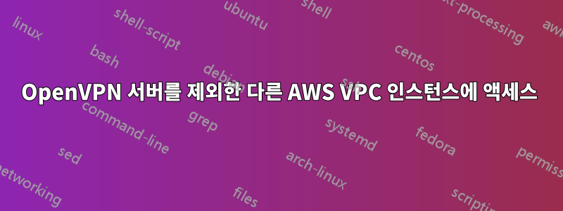 OpenVPN 서버를 제외한 다른 AWS VPC 인스턴스에 액세스