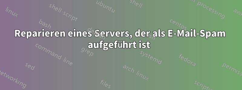 Reparieren eines Servers, der als E-Mail-Spam aufgeführt ist 