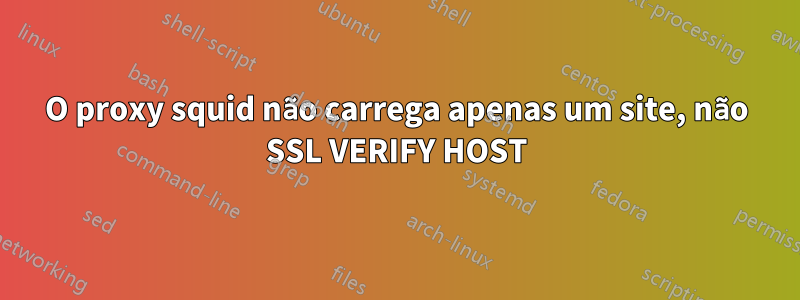 O proxy squid não carrega apenas um site, não SSL VERIFY HOST