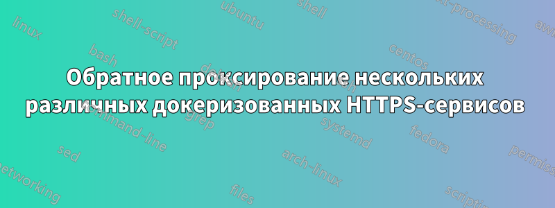 Обратное проксирование нескольких различных докеризованных HTTPS-сервисов