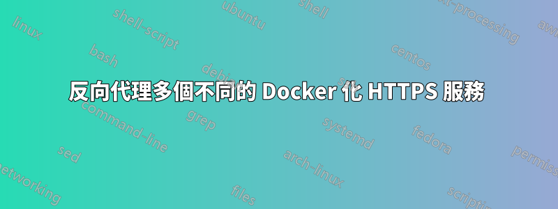 反向代理多個不同的 Docker 化 HTTPS 服務