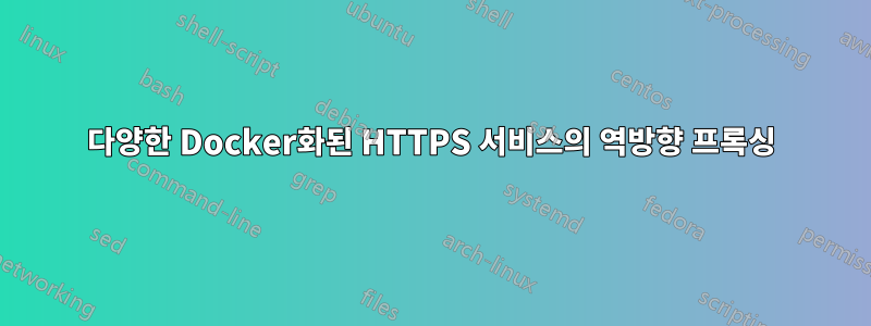 다양한 Docker화된 HTTPS 서비스의 역방향 프록싱