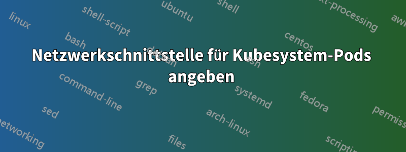 Netzwerkschnittstelle für Kubesystem-Pods angeben