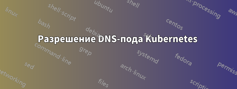 Разрешение DNS-пода Kubernetes