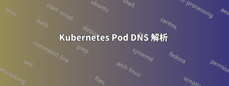 Kubernetes Pod DNS 解析