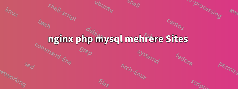 nginx php mysql mehrere Sites