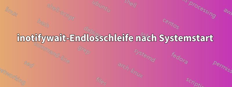 inotifywait-Endlosschleife nach Systemstart