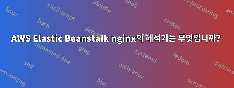 AWS Elastic Beanstalk nginx의 해석기는 무엇입니까?