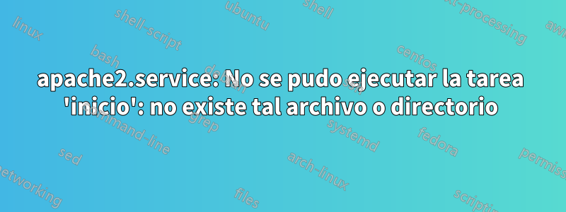 apache2.service: No se pudo ejecutar la tarea 'inicio': no ​​existe tal archivo o directorio