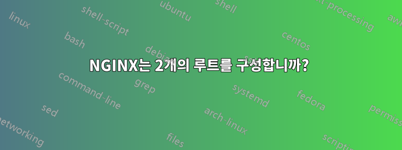 NGINX는 2개의 루트를 구성합니까?