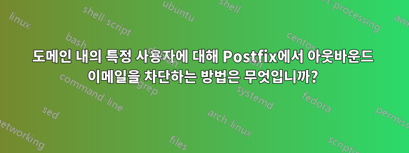 도메인 내의 특정 사용자에 대해 Postfix에서 아웃바운드 이메일을 차단하는 방법은 무엇입니까?