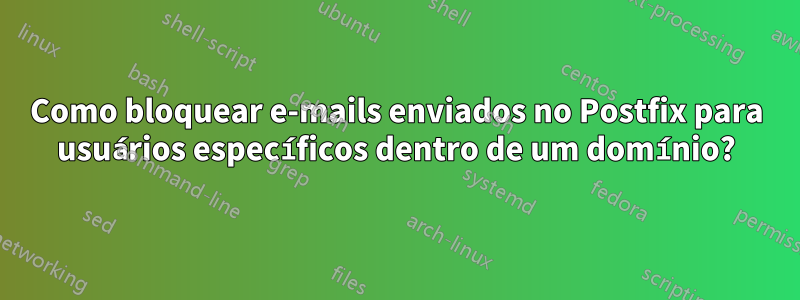 Como bloquear e-mails enviados no Postfix para usuários específicos dentro de um domínio?