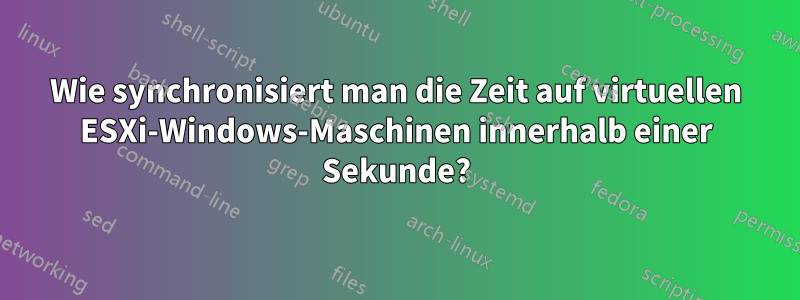 Wie synchronisiert man die Zeit auf virtuellen ESXi-Windows-Maschinen innerhalb einer Sekunde?