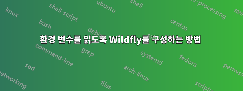 환경 변수를 읽도록 Wildfly를 구성하는 방법