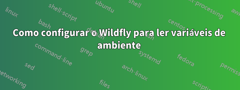 Como configurar o Wildfly para ler variáveis ​​de ambiente