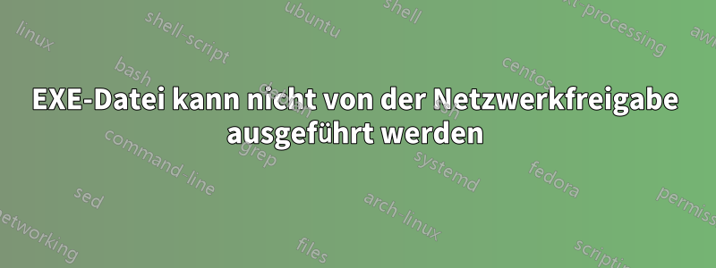 EXE-Datei kann nicht von der Netzwerkfreigabe ausgeführt werden