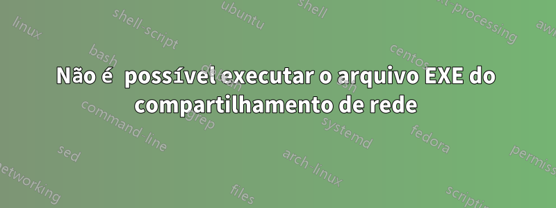 Não é possível executar o arquivo EXE do compartilhamento de rede