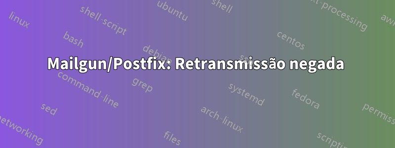 Mailgun/Postfix: Retransmissão negada