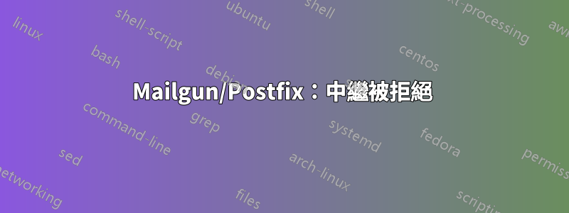 Mailgun/Postfix：中繼被拒絕