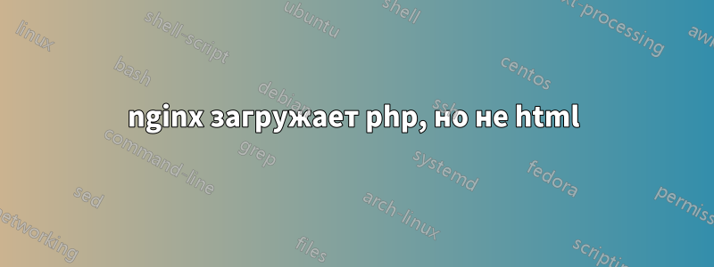 nginx загружает php, но не html