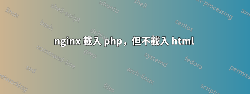 nginx 載入 php，但不載入 html