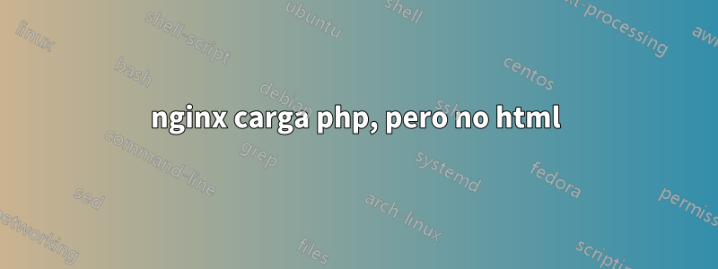 nginx carga php, pero no html