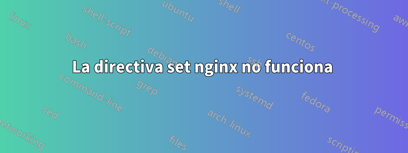 La directiva set nginx no funciona