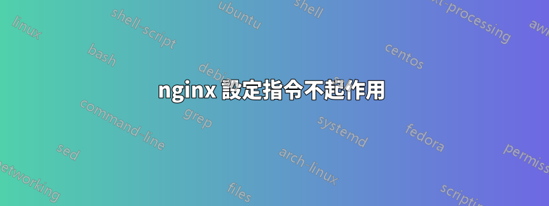 nginx 設定指令不起作用