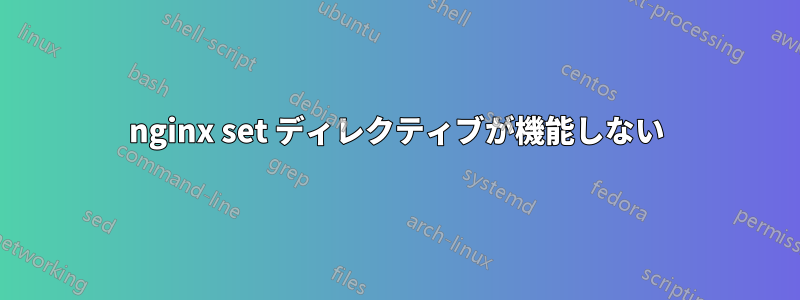 nginx set ディレクティブが機能しない