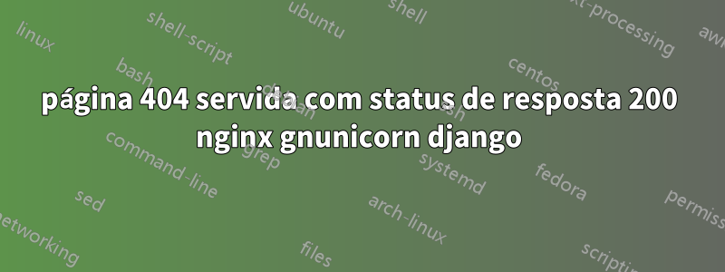 página 404 servida com status de resposta 200 nginx gnunicorn django