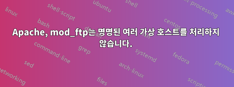 Apache, mod_ftp는 명명된 여러 가상 호스트를 처리하지 않습니다.