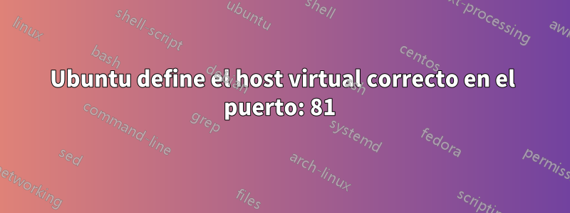 Ubuntu define el host virtual correcto en el puerto: 81 