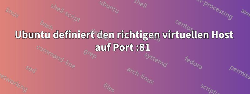 Ubuntu definiert den richtigen virtuellen Host auf Port :81 