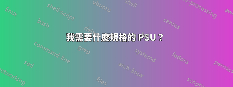 我需要什麼規格的 PSU？