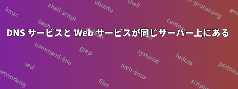 DNS サービスと Web サービスが同じサーバー上にある 