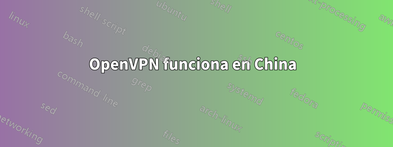 OpenVPN funciona en China 