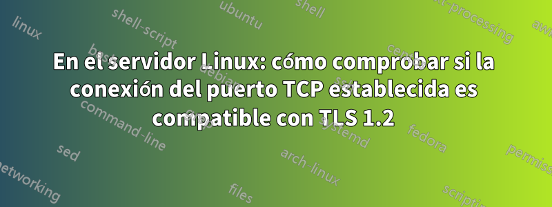 En el servidor Linux: cómo comprobar si la conexión del puerto TCP establecida es compatible con TLS 1.2