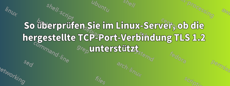 So überprüfen Sie im Linux-Server, ob die hergestellte TCP-Port-Verbindung TLS 1.2 unterstützt