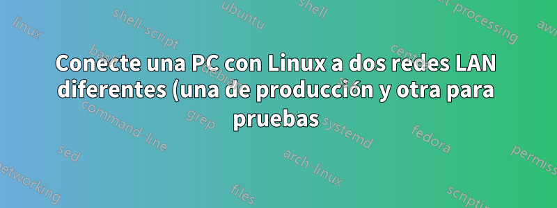 Conecte una PC con Linux a dos redes LAN diferentes (una de producción y otra para pruebas)