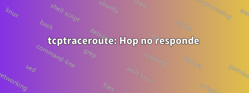 tcptraceroute: Hop no responde