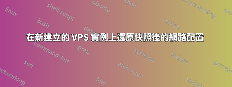 在新建立的 VPS 實例上還原快照後的網路配置