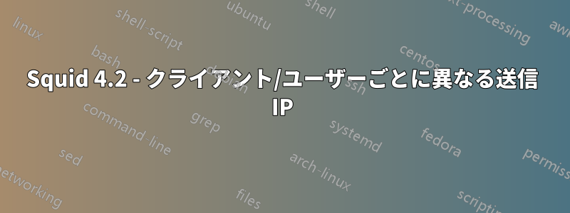 Squid 4.2 - クライアント/ユーザーごとに異なる送信 IP