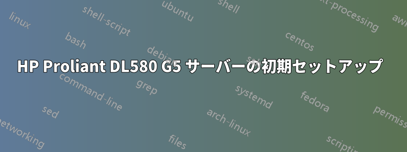 HP Proliant DL580 G5 サーバーの初期セットアップ 