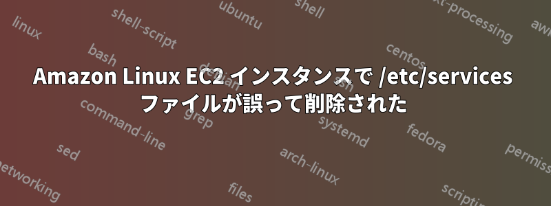 Amazon Linux EC2 インスタンスで /etc/services ファイルが誤って削除された