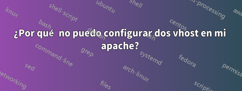 ¿Por qué no puedo configurar dos vhost en mi apache?