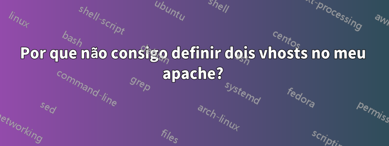 Por que não consigo definir dois vhosts no meu apache?