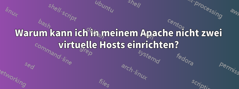 Warum kann ich in meinem Apache nicht zwei virtuelle Hosts einrichten?