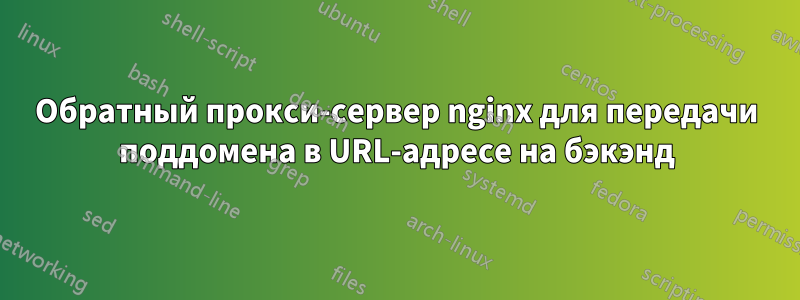 Обратный прокси-сервер nginx для передачи поддомена в URL-адресе на бэкэнд