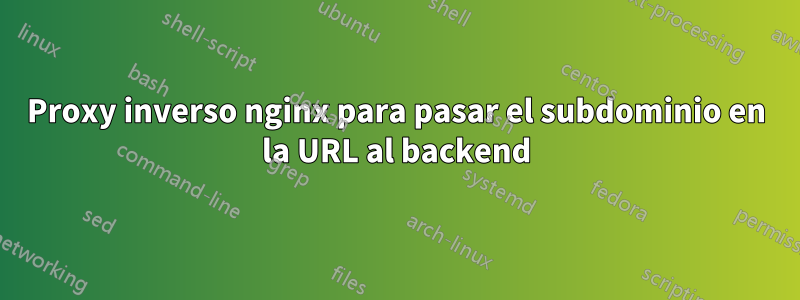 Proxy inverso nginx para pasar el subdominio en la URL al backend